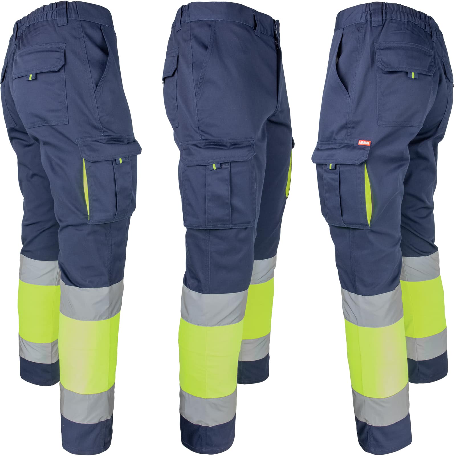 Reflektierende Hose mit Elastan MANNLAND HIVIS NAVY Reflektierende Hose mit Elastan MANNLAND HIVIS NAVY
