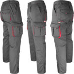 Arbeitshose mit Elastan MANNLAND GRAU ROT