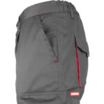 Arbeitshose mit Elastan MANNLAND GRAU ROT