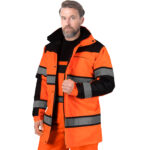 Lange reflektierende Winterjacke MILE ORANGE