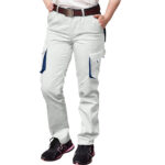 Damen Arbeitsoverall mit Elastan FRAULAND WEISS BLAU