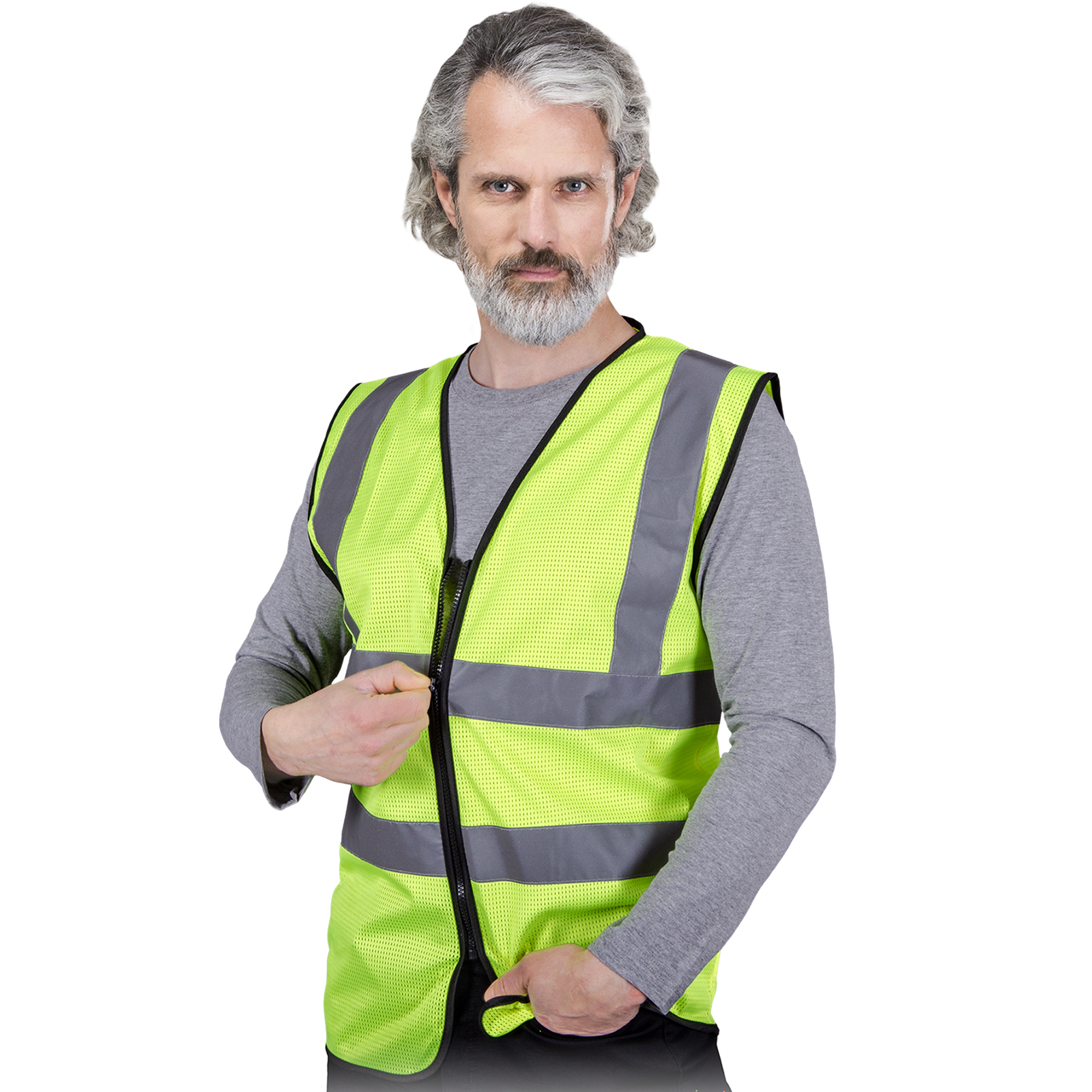 Reflektierende Weste mit Reißverschluss ALEXIS MESH Reflektierende Weste mit Reißverschluss ALEXIS MESH