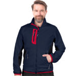 Fleece-Arbeitssweatshirt PROFI NAVY RED