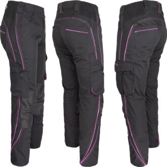 Damen-Taillen-Arbeitshose PROFI PINK