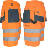 Reflektierende Shorts PROFI HIVIS NAVY