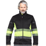 Elastische Arbeitsjacke MANNLAND HIVIS BLACK