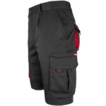 Damen-Overall-Shorts mit Elastan FRAULAND BLACK