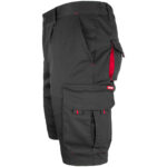 Montage-Shorts mit Elastan MANNLAND SCHWARZ ROT