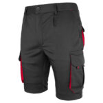 Montage-Shorts mit Elastan MANNLAND SCHWARZ ROT