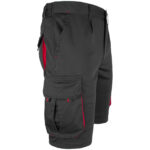 Montage-Shorts mit Elastan MANNLAND SCHWARZ ROT