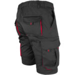 Montage-Shorts mit Elastan MANNLAND SCHWARZ ROT