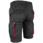 Montage-Shorts mit Elastan MANNLAND SCHWARZ ROT