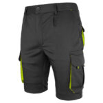 Montage-Shorts mit Elastan MANNLAND SCHWARZ GELB