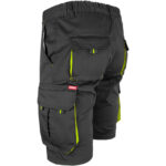 Montage-Shorts mit Elastan MANNLAND SCHWARZ GELB