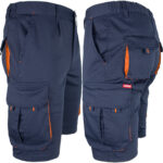 Montage-Shorts mit Elastan MANNLAND NAVY ORANGE