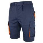 Montage-Shorts mit Elastan MANNLAND NAVY ORANGE