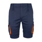 Montage-Shorts mit Elastan MANNLAND NAVY ORANGE
