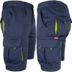 Montage-Shorts mit Elastan MANNLAND NAVY YELLOW