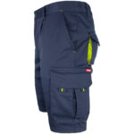 Montage-Shorts mit Elastan MANNLAND NAVY YELLOW