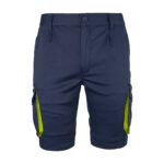 Montage-Shorts mit Elastan MANNLAND NAVY YELLOW