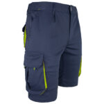 Montage-Shorts mit Elastan MANNLAND NAVY YELLOW