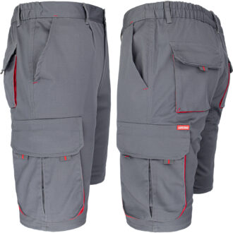 Montage-Shorts mit Elastan MANNLAND GRAU ROT