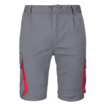 Montage-Shorts mit Elastan MANNLAND GRAU ROT