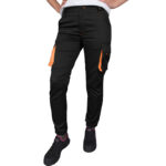 Damen Arbeitsoverall mit Elastan FRAUJOG BLACK ORANGE