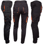 Damen Arbeitsoverall mit Elastan FRAUJOG BLACK ORANGE
