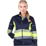 Elastische Damen-Arbeitsjacke FRAULAND HIVIS NAVY