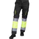 Reflektierende Damenhose mit Elastan FRAULAND HIVIS BLACK