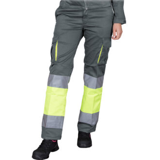 Reflektierende Damenhose mit Elastan FRAULAND HIVIS GREY