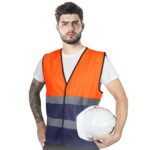 Zweifarbige reflektierende Weste ALEXIS DUAL NAVY