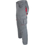 Arbeitshose mit Elastan MANJOG GRAU ROT