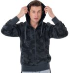Tarnfarbene Arbeitskapuzenjacke mit Kapuze SMOKE CAMU