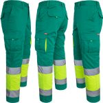 Reflektierende Hose mit Elastan MANNLAND HIVIS GREEN