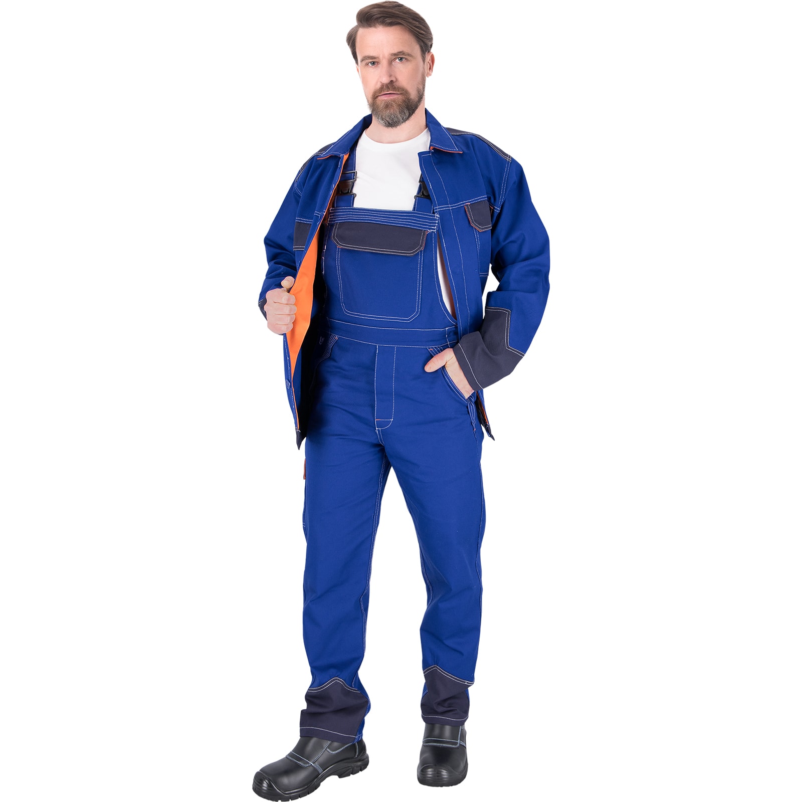 Flammhemmende Schweißerhose mit Latz SPECTER Flammhemmende Schweißerhose mit Latz SPECTER