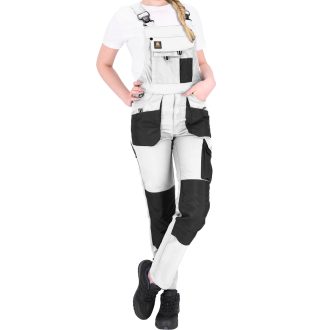 Damen-Arbeitshose mit Latz FIO WHITE