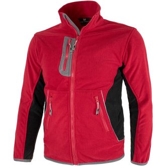 Fleece-Arbeitssweatshirt PROFI COOL RED