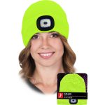 Wintermütze mit LED-Taschenlampe SHINE GELB