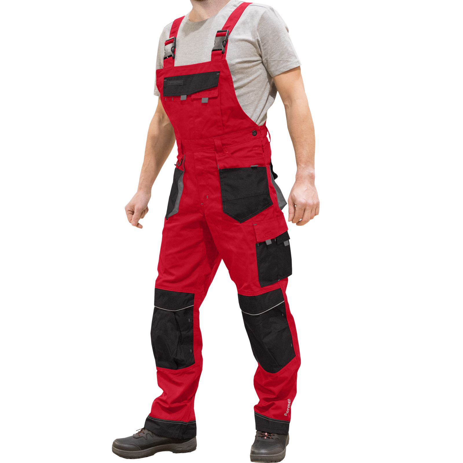 Arbeitshose mit Hosenträgern PROFI COOL RED 2.0
