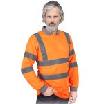Reflektierendes Arbeitshemd mit langen Ärmeln, FLUO ORANGE