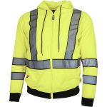 Reflektierendes Fleece-Kapuzensweatshirt mit Reißverschluss LUMINO YELLOW