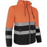 Damen-Fleece-Kapuzenpullover mit Reflektorstreifen MANTIS HOOD ORANGE