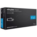 Einweghandschuhe aus Nitril, 100 Stück, MERCATOR Nitrylex® BLACK, puderfrei