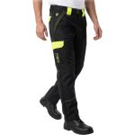 Flammhemmende Schweißer-Arbeitshose aus Baumwolle bis zur Taille SPECTER BLACK